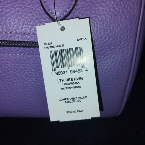 Coach Lavender Floral Rowan Satchel - Picture 8 of 12